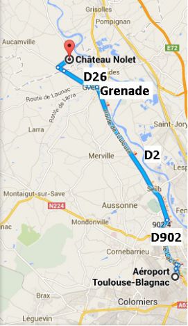 Plan Accès Chateau de Nolet